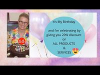 I’m Celebrating my Birthday by giving you 20% off products and services on my website. I’m Celebrating my Birthday by giving you 20% off products and services on my website.